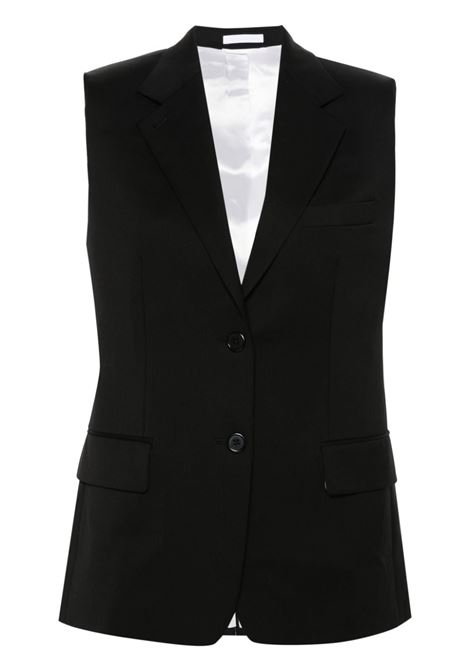 Black tailored gilet - women